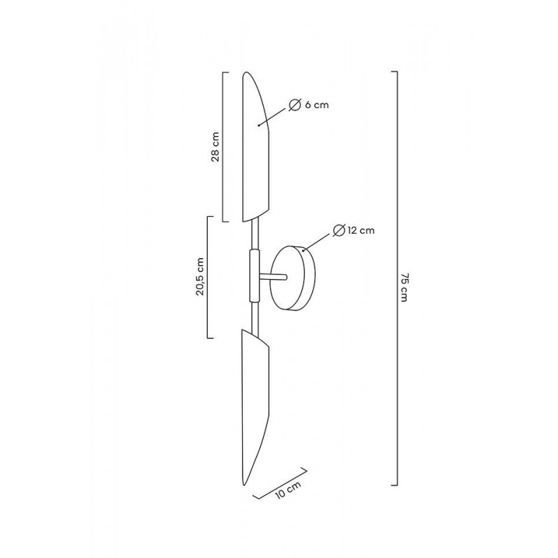 MOOSEE lampa ścienna LOCCA złota