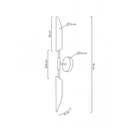 MOOSEE lampa ścienna LOCCA złota