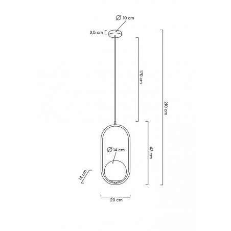 MOOSEE lampa wisząca AURELIA 40 złota