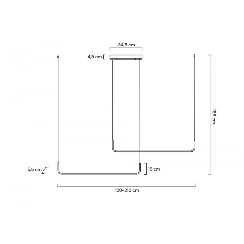 MOOSEE lampa wisząca SHAPE DUO 120 czarna