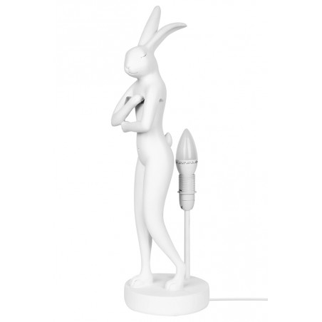 KARE lampa stołowa RABBIT 68 cm biała  / róźowa