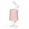 KARE lampa stołowa RABBIT 68 cm biała  / róźowa