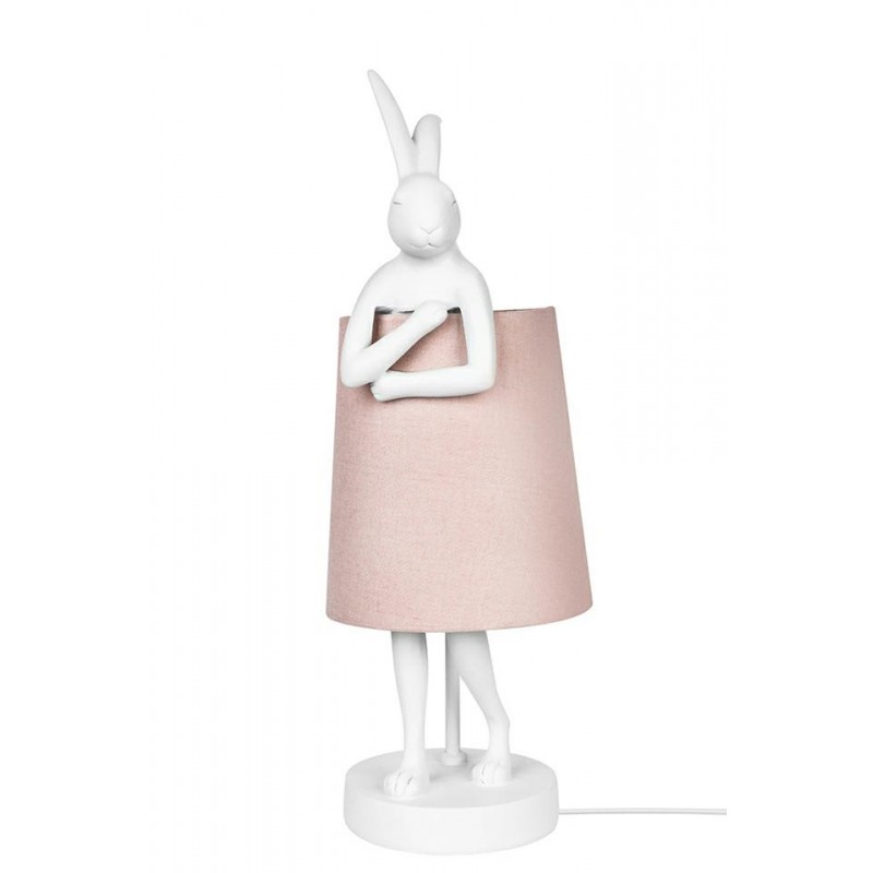 KARE lampa stołowa RABBIT biała / różowa
