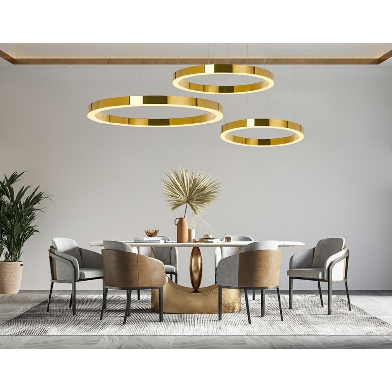 MOOSEE lampa wisząca RING LUXURY 70  złota - LED, chromowane złoto