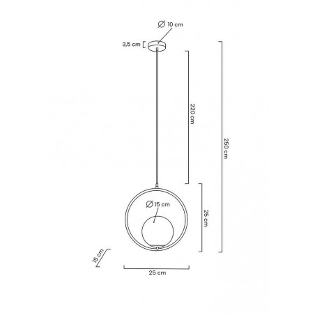 MOOSEE lampa wisząca AURELIA 20 złota