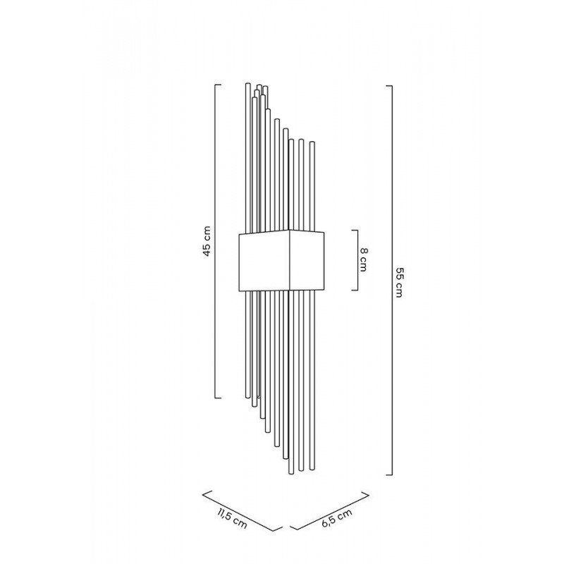 MOOSEE lampa ścienna SLANT złota