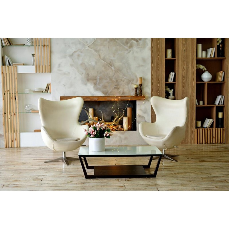 Fotel EGG SZEROKI PU beżowy