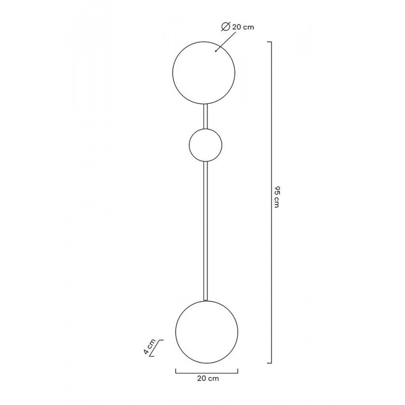 MOOSEE lampa ścienna SHADOW 2 złota