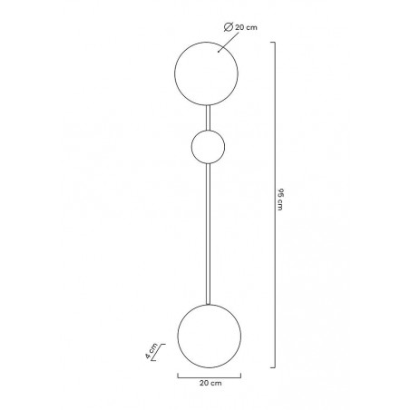 MOOSEE lampa ścienna SHADOW 2 złota