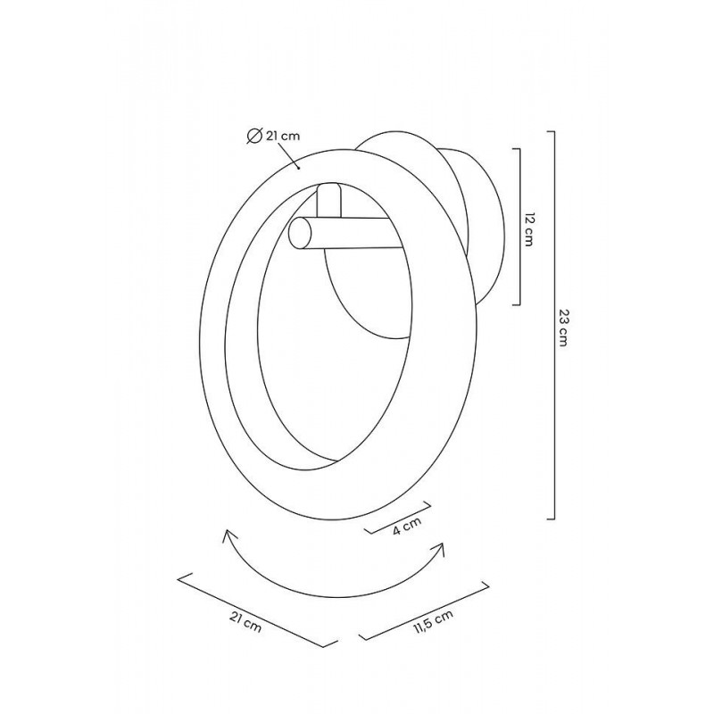 MOOSEE lampa ścienna HELIOS złota