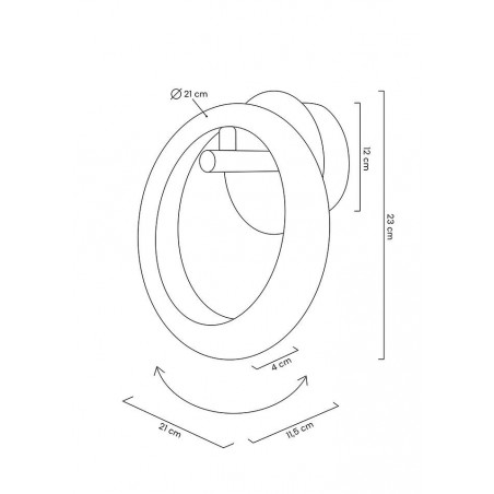 MOOSEE lampa ścienna HELIOS złota