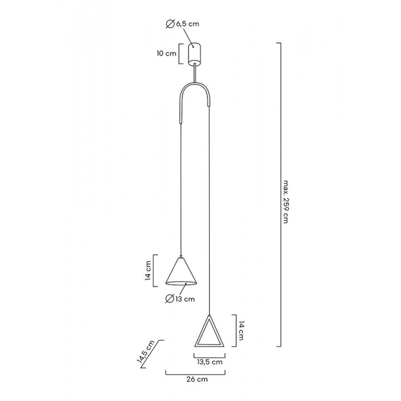 MOOSEE lampa wisząca ACUSTICA złota