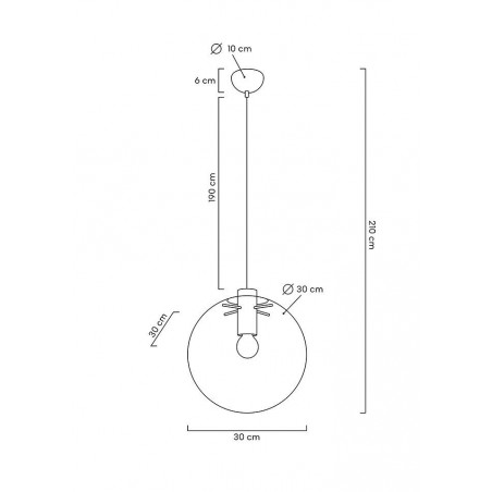 MOOSEE lampa wisząca SANDRA 30 czarna