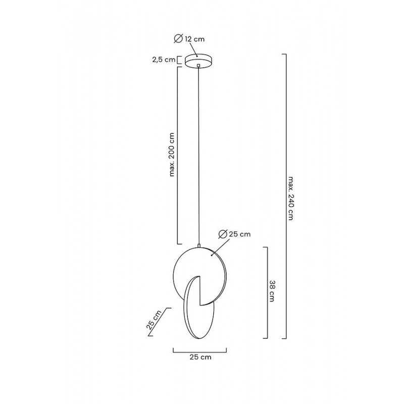 MOOSEE lampa wisząca DISCO złota