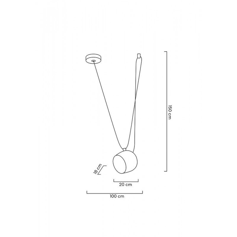 Lampa wisząca EYE czarna - LED, aluminium