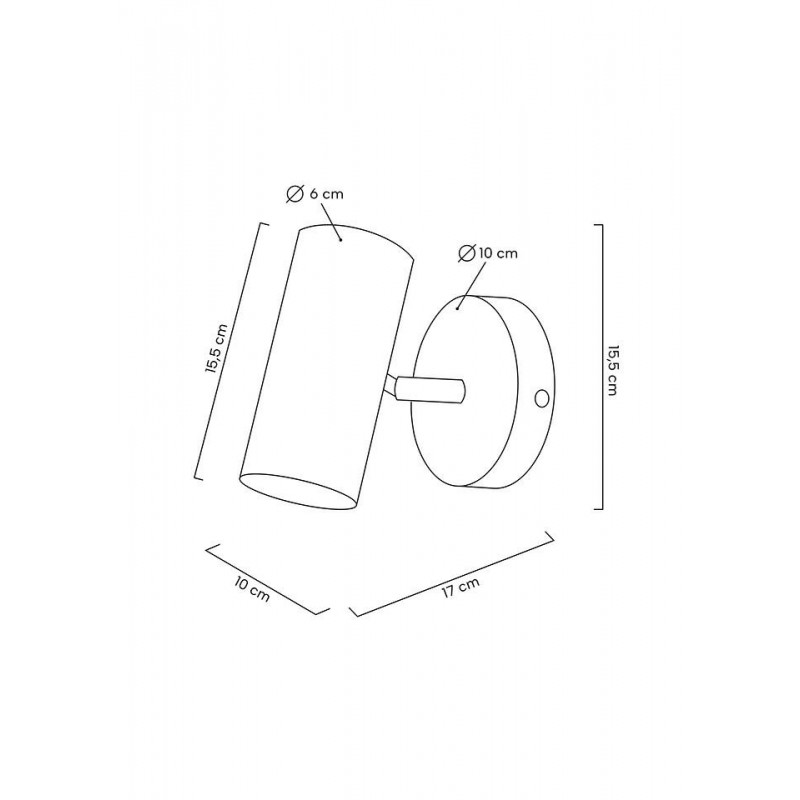 MOOSEE lampa ścienna SPOT złota