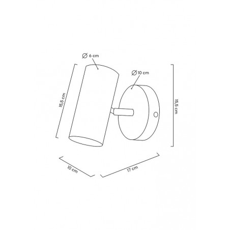 MOOSEE lampa ścienna SPOT złota