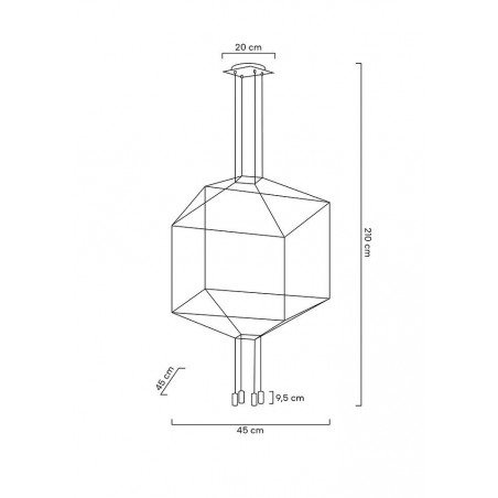 Lampa wisząca FLUSSO 4 czarna