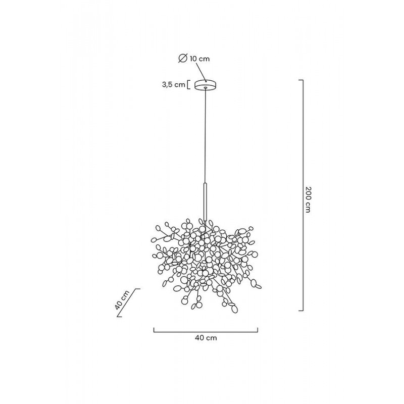 Lampa wisząca MONETE SINGLE złota - metal