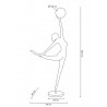 MOOSEE lampa podłogowa HUMAN BALLERINA włókno szklane