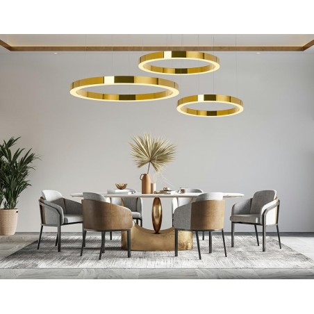 MOOSEE lampa wisząca RING LUXURY 50  złota - LED, chromowane złoto