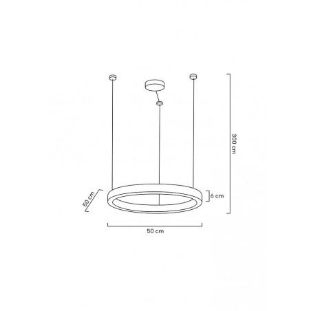 MOOSEE lampa wisząca RING LUXURY 50  złota - LED, chromowane złoto