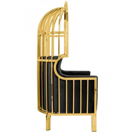 Fotel LORD złoty / czarny