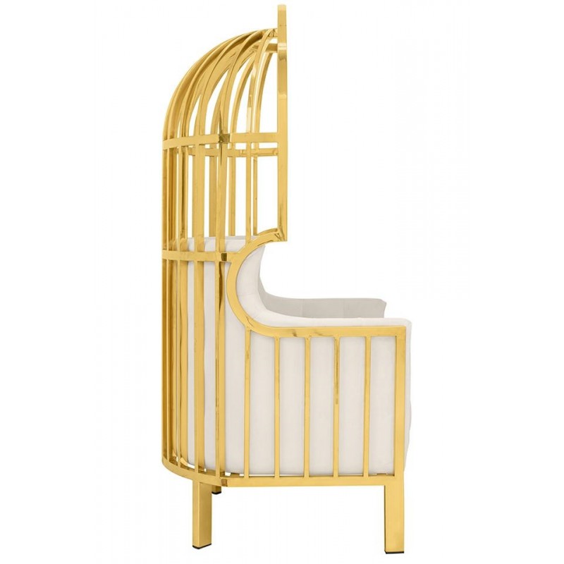 Fotel LORD złoty / beżowy