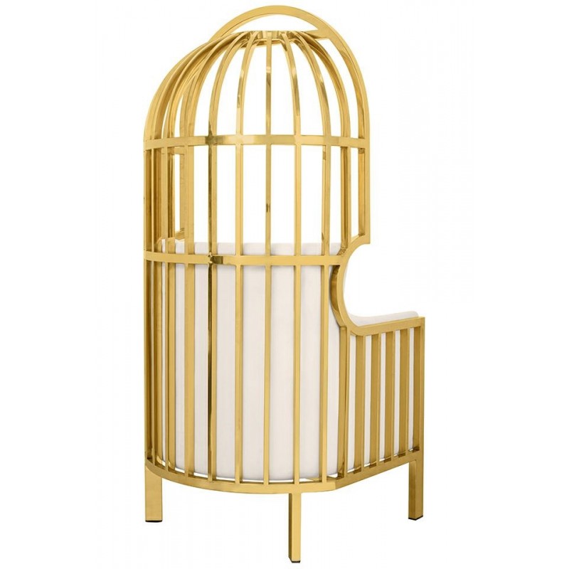 Fotel LORD złoty / beżowy