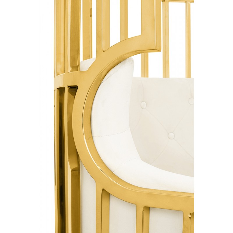 Fotel LORD złoty / beżowy