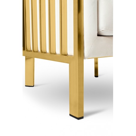 Fotel LORD złoty / beżowy