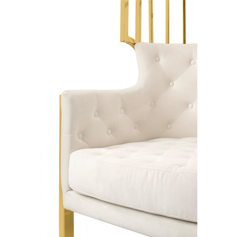 Fotel LORD złoty / beżowy