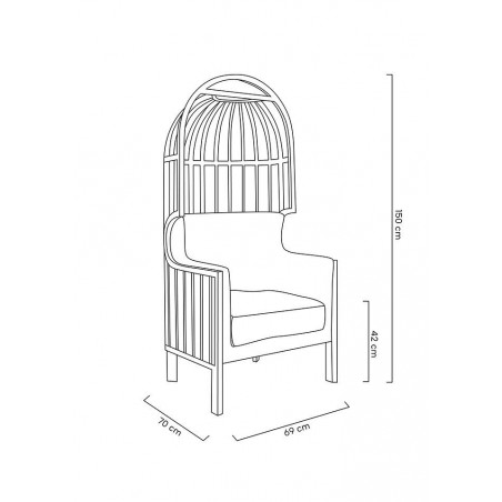 Fotel LORD złoty / beżowy