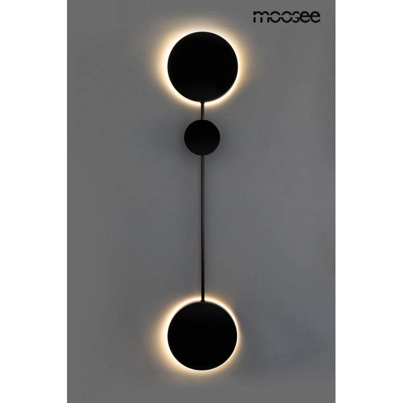 MOOSEE lampa ścienna SHADOW 2 czarna