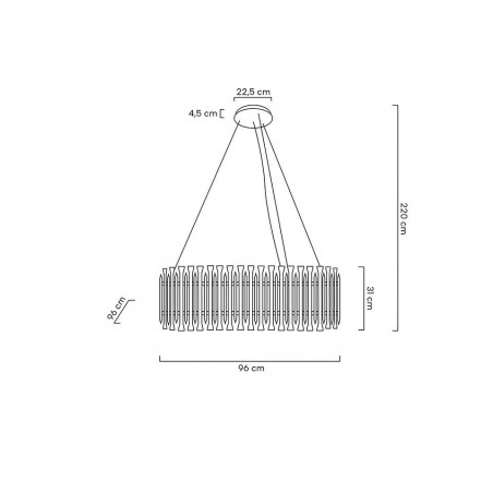 Lampa wisząca GALLIANO miedziana - aluminium, stal węglowa