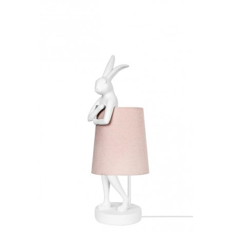 KARE lampa stołowa RABBIT biała / różowa