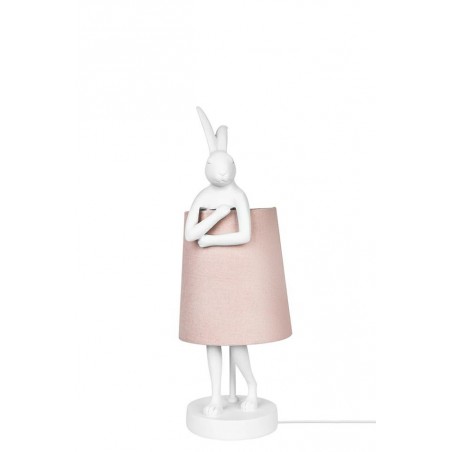 KARE lampa stołowa RABBIT biała / różowa