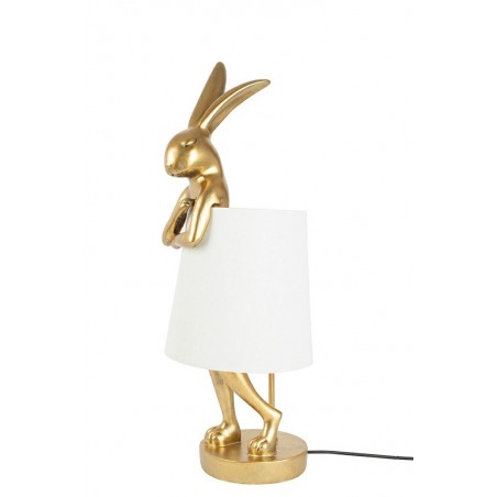 KARE lampa stołowa RABBIT złota / biała