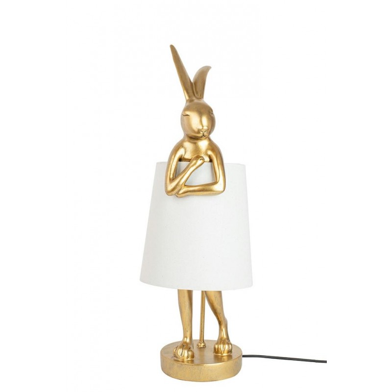 KARE lampa stołowa RABBIT złota / biała