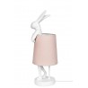 KARE lampa stołowa RABBIT 68 cm biała  / róźowa