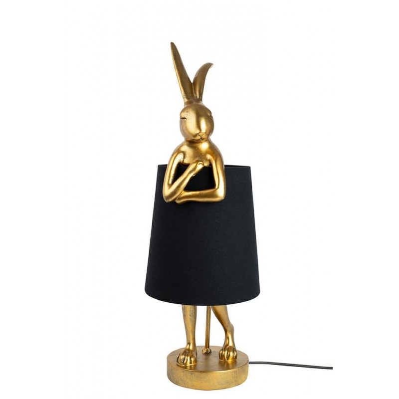 KARE lampa stołowa RABBIT złota / czarna