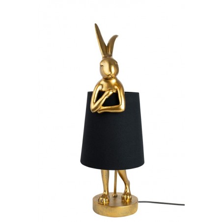 KARE lampa stołowa RABBIT złota / czarna