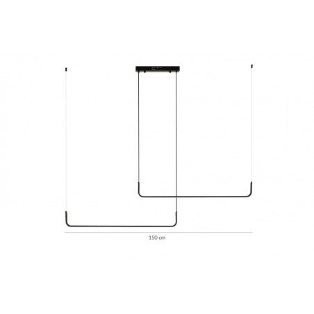MOOSEE lampa wisząca SHAPE DUO 120 czarna