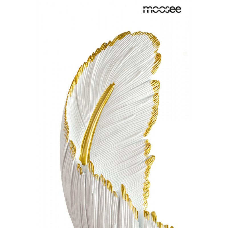 MOOSEE lampa ścienna PIÓRKO 65  biała / złota