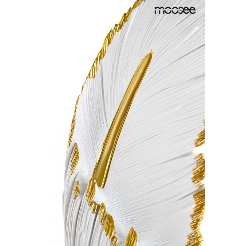 MOOSEE lampa ścienna PIÓRKO 65  biała / złota