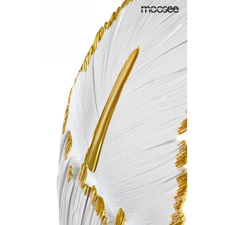 MOOSEE lampa ścienna PIÓRKO 65  biała / złota