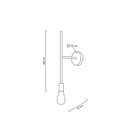 MOOSEE lampa ścienna RIVA złota