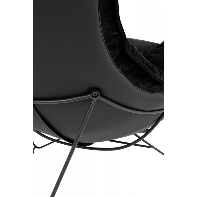 Fotel OTILIA STAND VELVET czarny