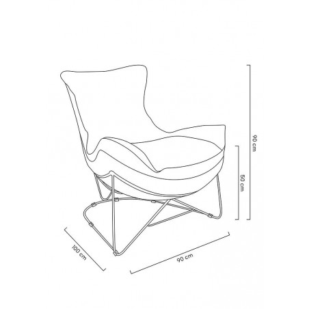 Fotel OTILIA STAND VELVET czarny