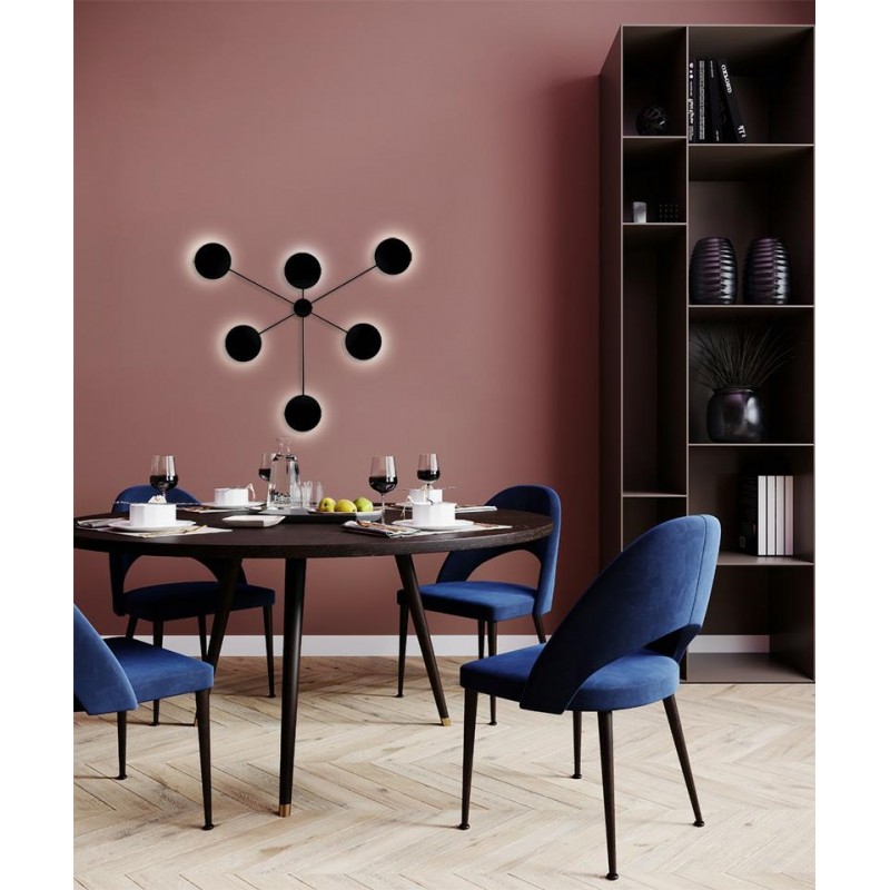 MOOSEE lampa ścienna SHADOW 6 czarna